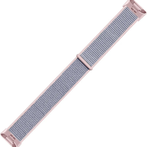 Nylon Strap, pink, laid flat, joined, 45° top view