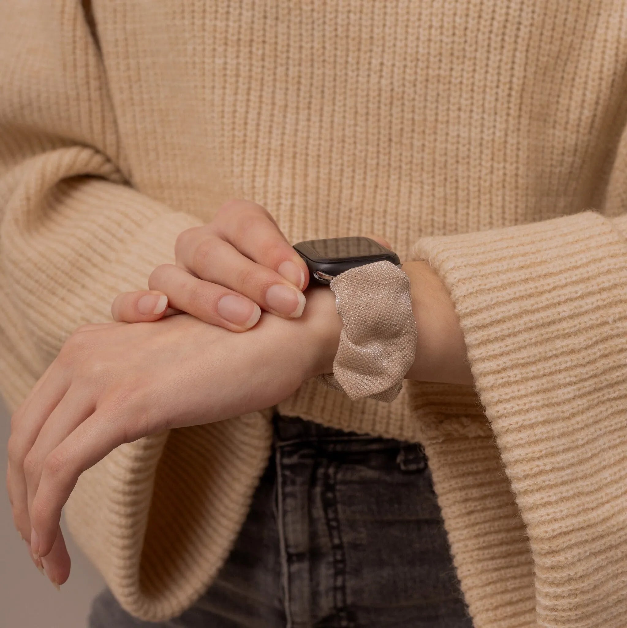 Correa elástica  Apple Watch (beige brillante)