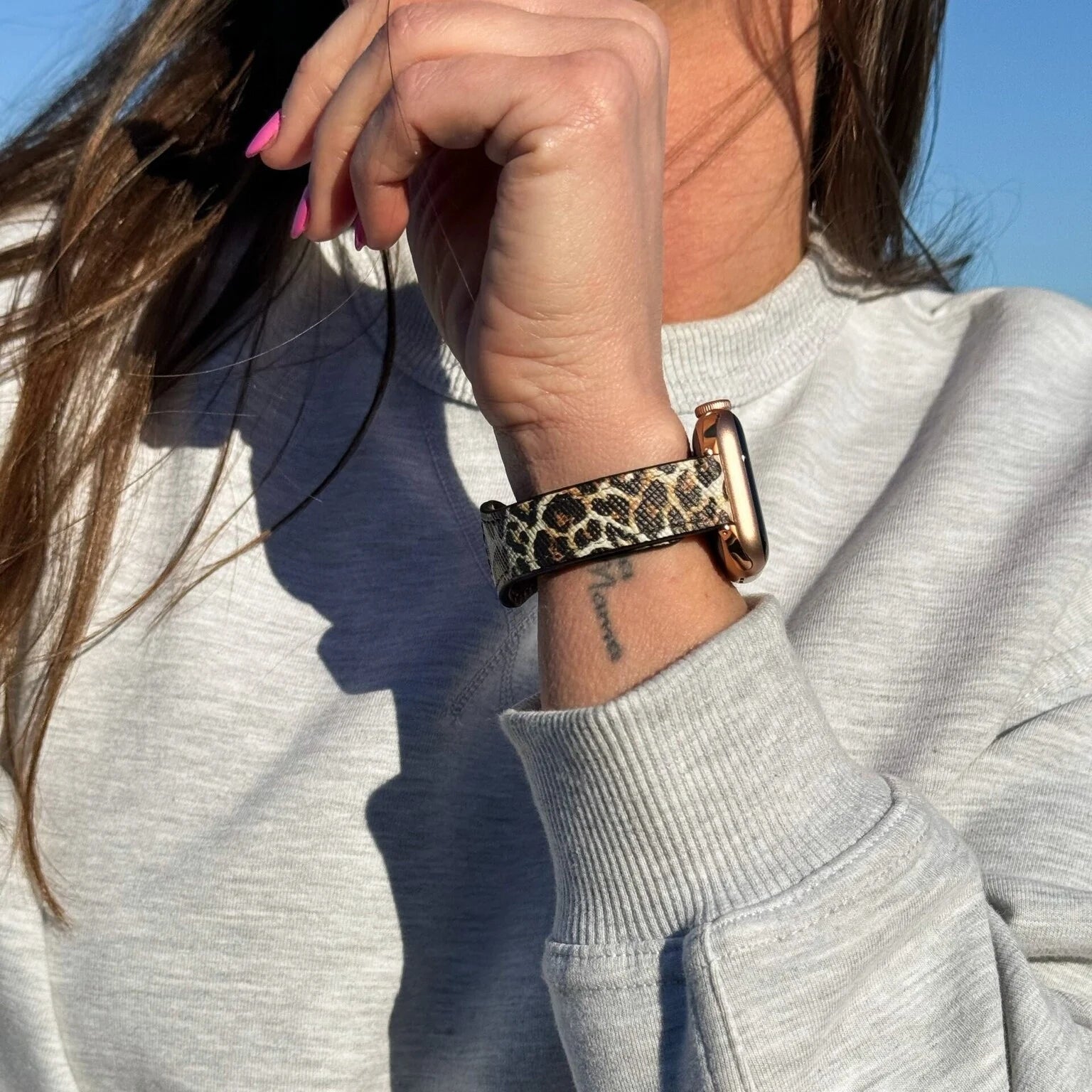 Correa cuero Apple Watch (leopardo)