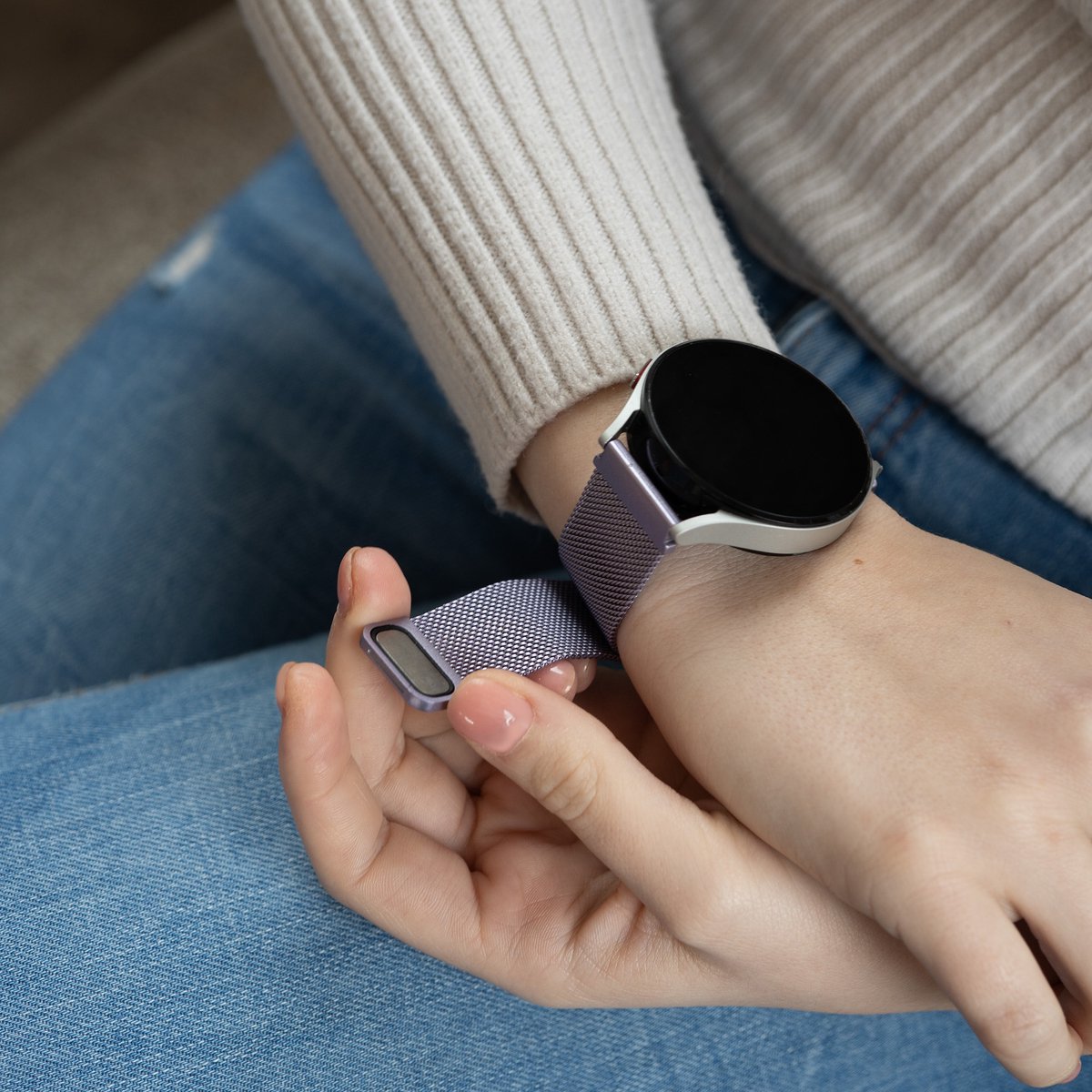 Correa milanesa Samsung Galaxy Watch 6 - 44mm (lila)