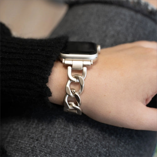 Steel Chain Strap, starlight, lifestyle photo