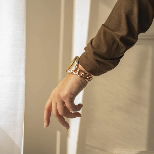 Amazfit Bip U (Pro) Steel Chain Strap (Rose Gold)