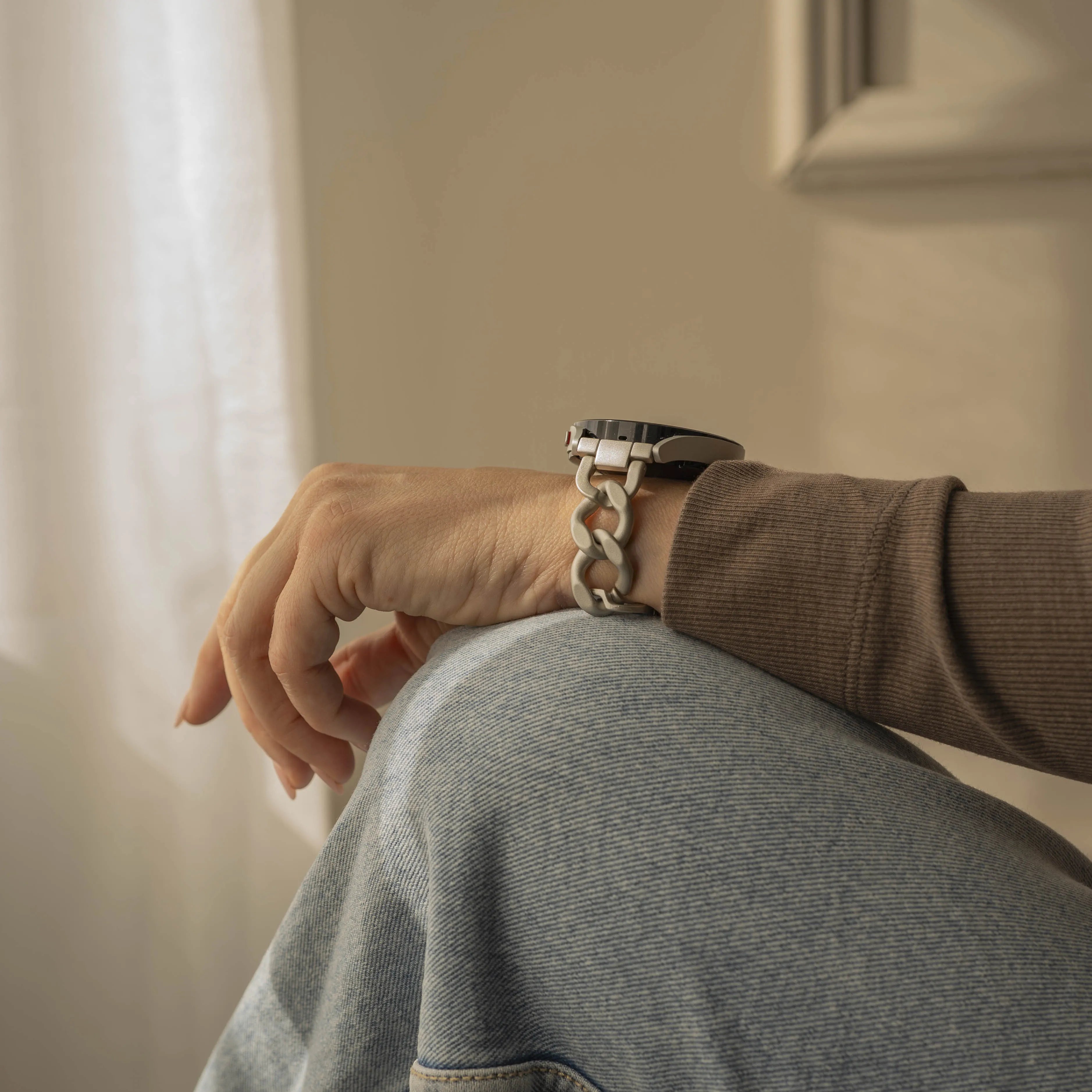 Correa cadena de acero Amazfit Bip U (Pro) (Blanco estrella)