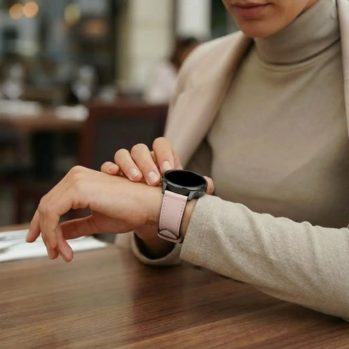 Bandz Correa cuero 'Deluxe' Garmin Vivoactive 5 (rosa)