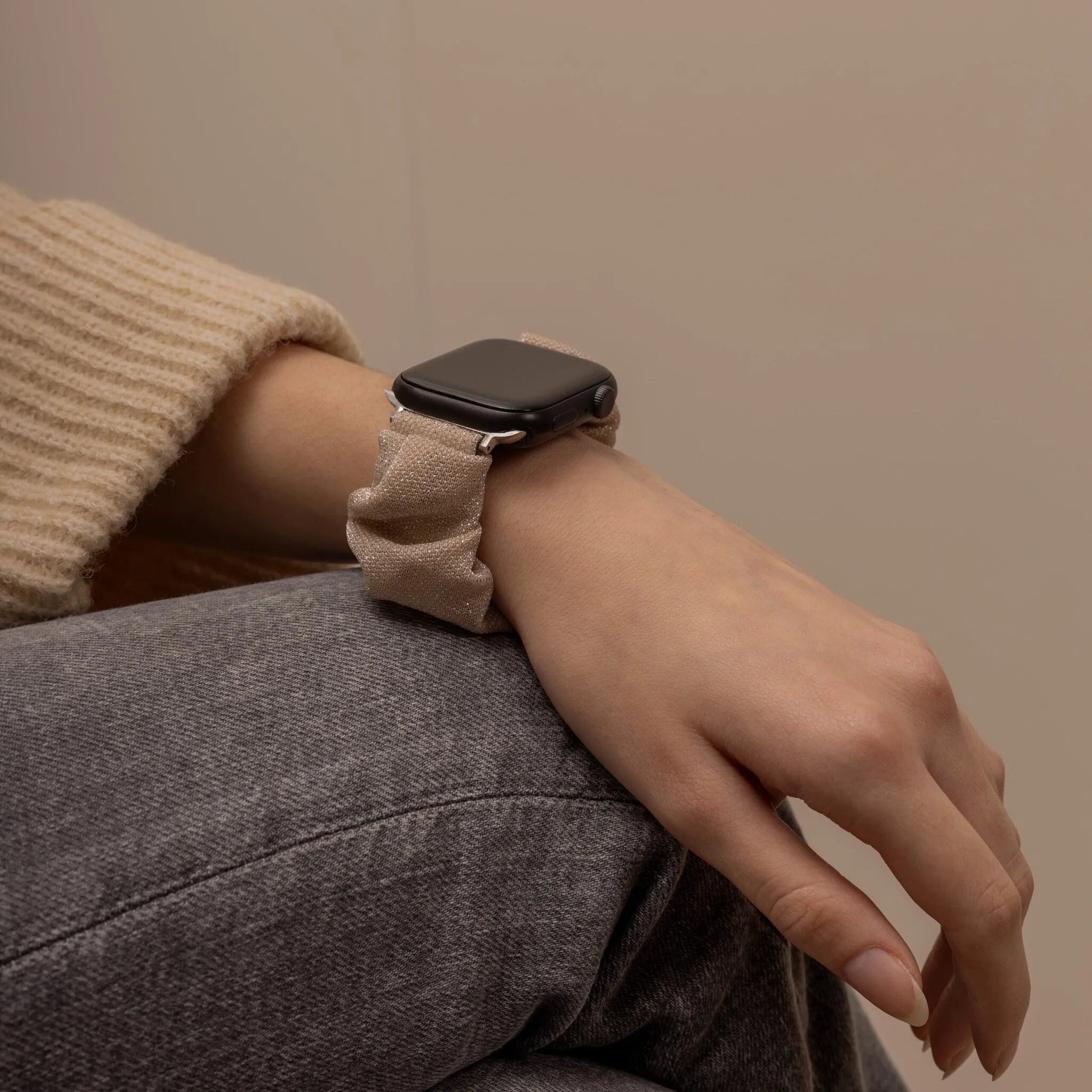 Correa elástica  Apple Watch (beige brillante)