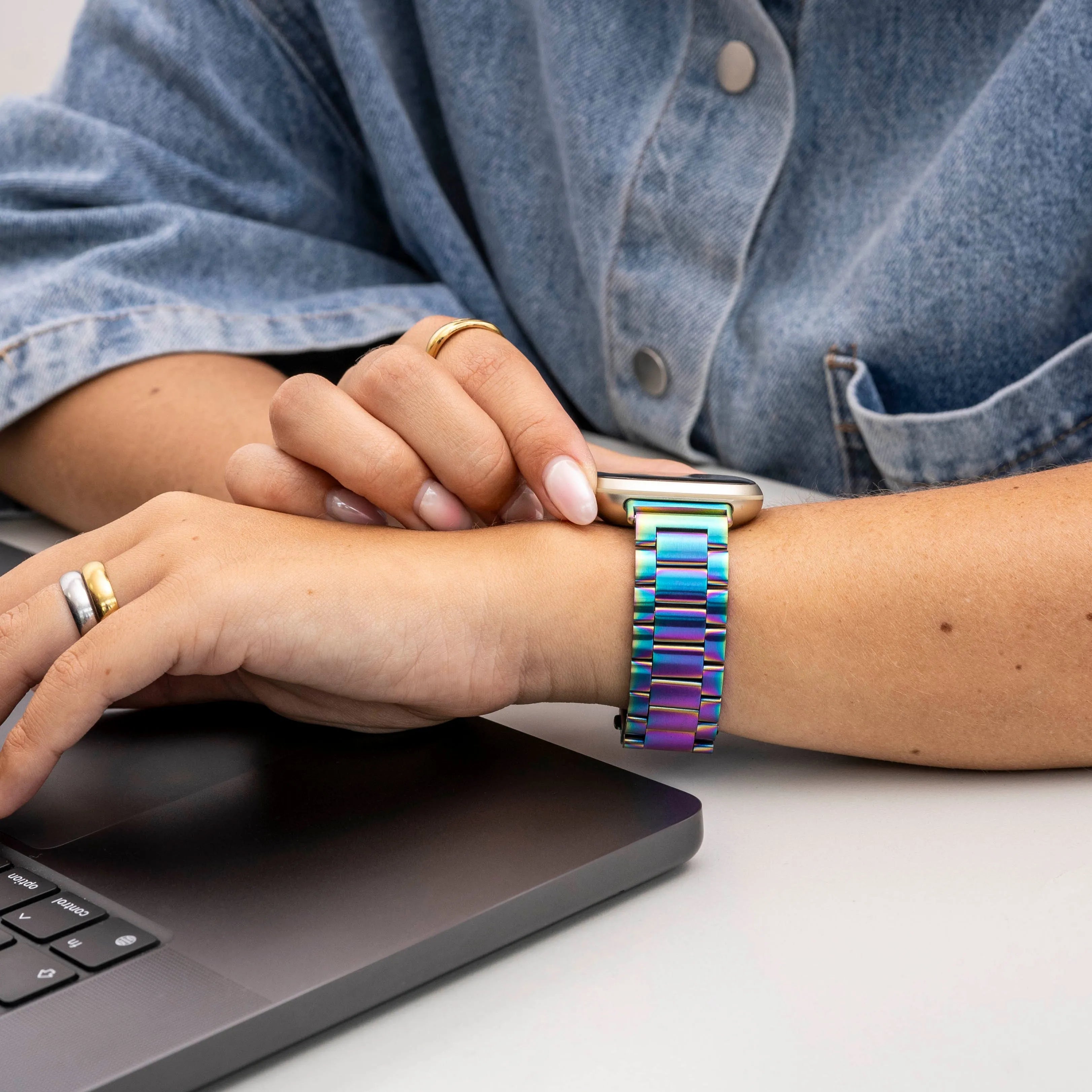 Correa acero Amazfit GTR Mini (arcoiris)