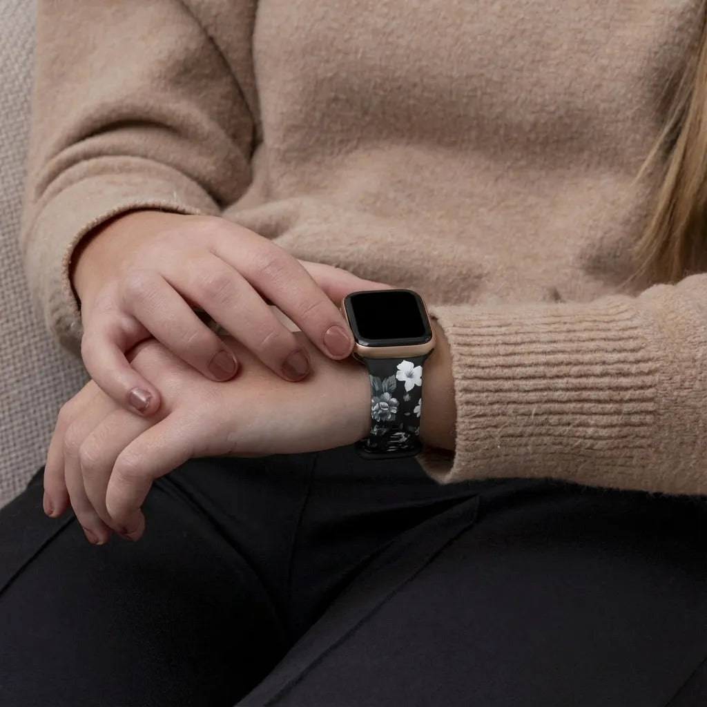 Correa flor gris Apple Watch