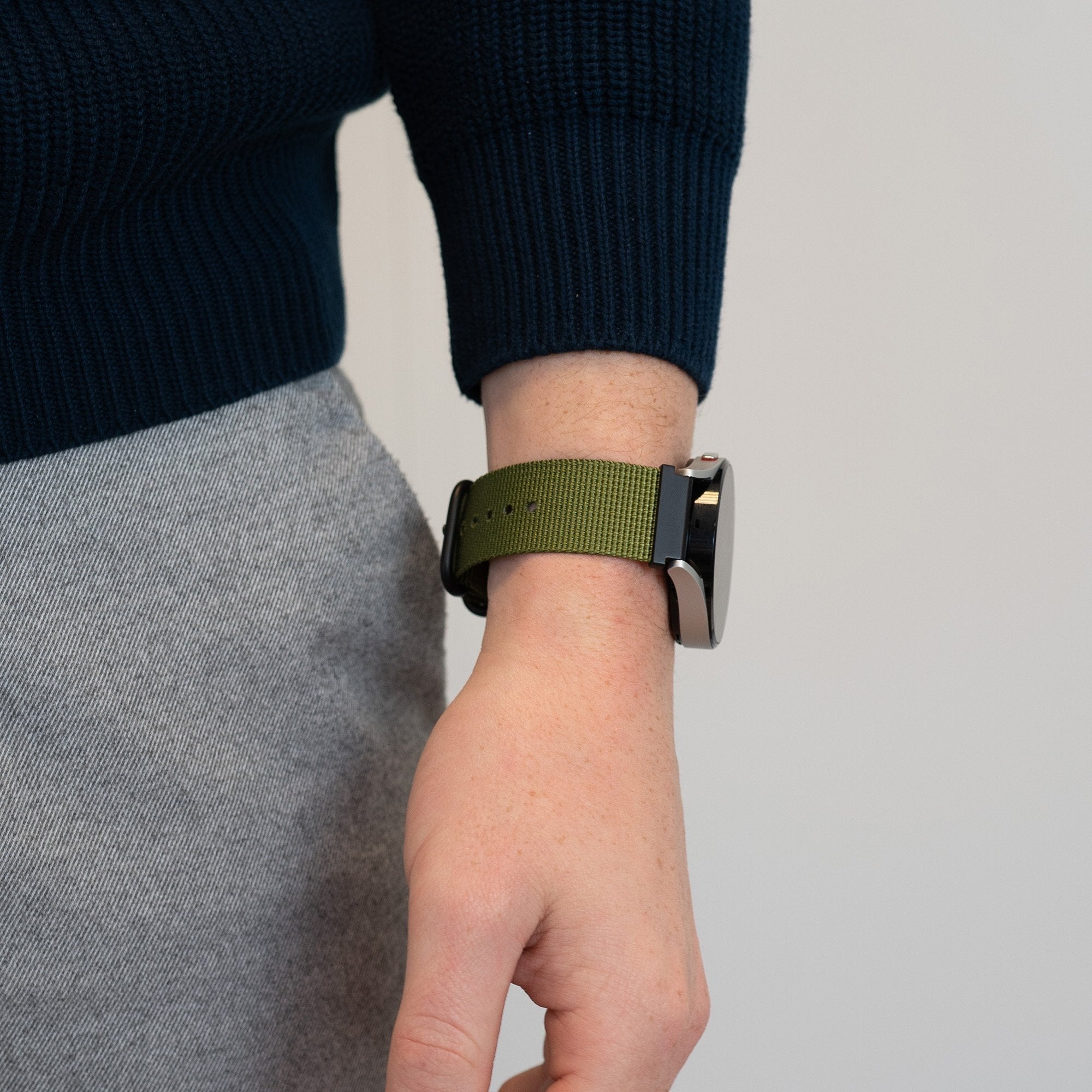 Bandz Correa nylon con hebilla Redmi Watch 5 Lite (verde)