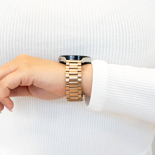 Bandz Garmin Vivomove Trend Steel Strap 'Classic' (Rose Gold)