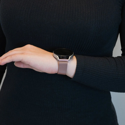 Bandz Amazfit Bip 3 (Pro) Milanese Loop Strap (Pink)