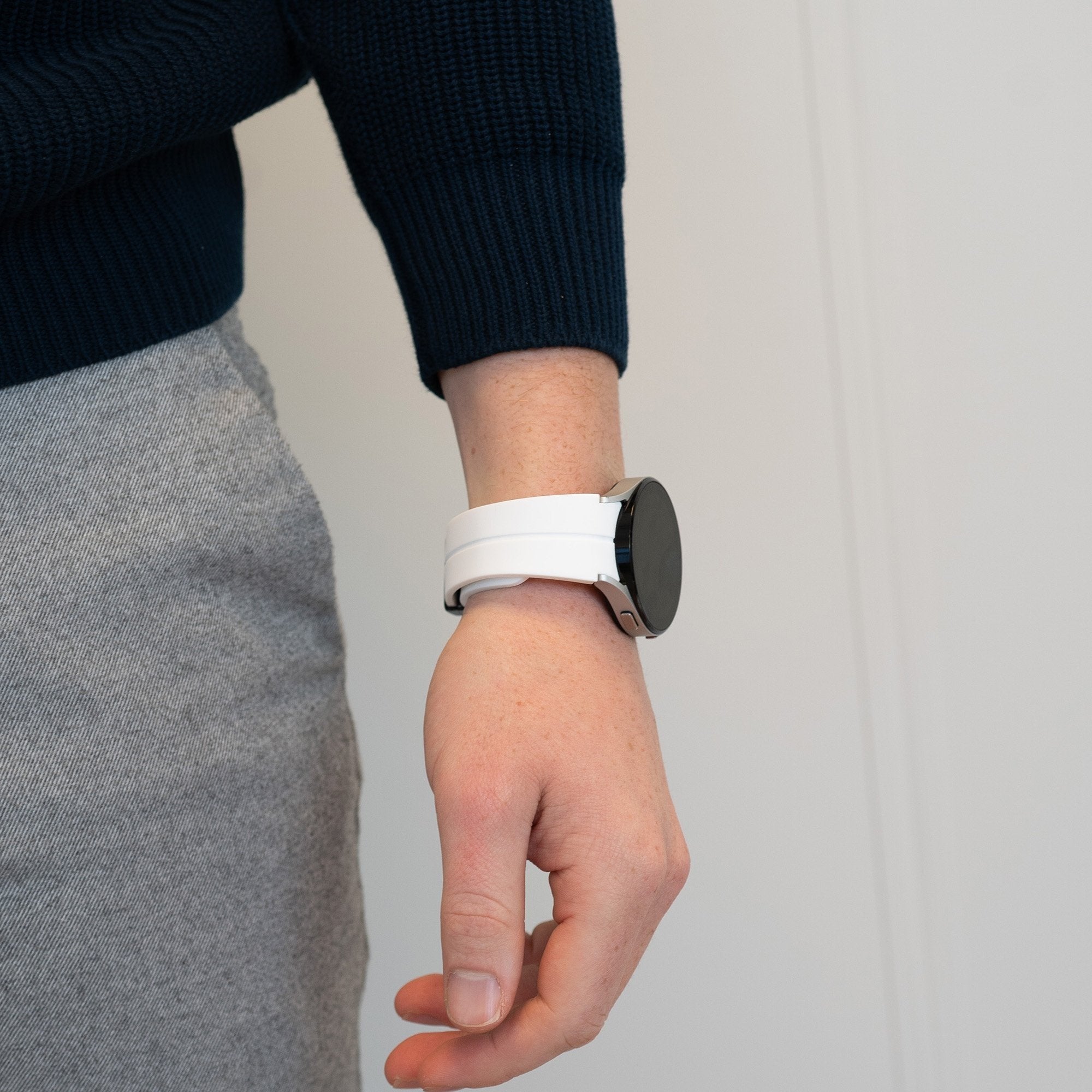 Bandz Correa silicona con D-Buckle Samsung Galaxy Watch 6 Classic 43mm (blanco)