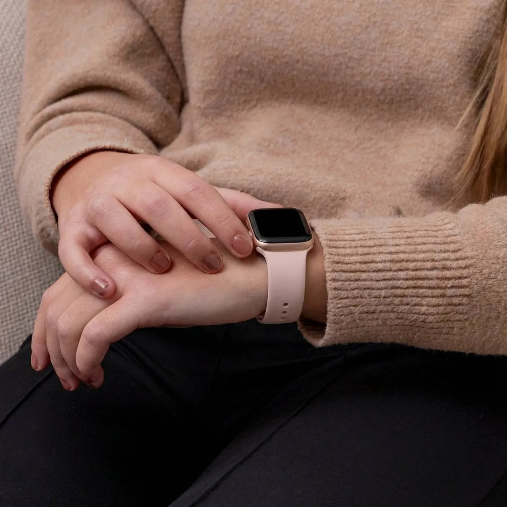 Correa de silicona Apple Watch (rosa suave)