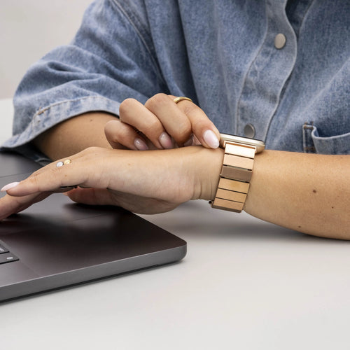 Fitbit Versa 3 Metal Strap (Rose Gold)