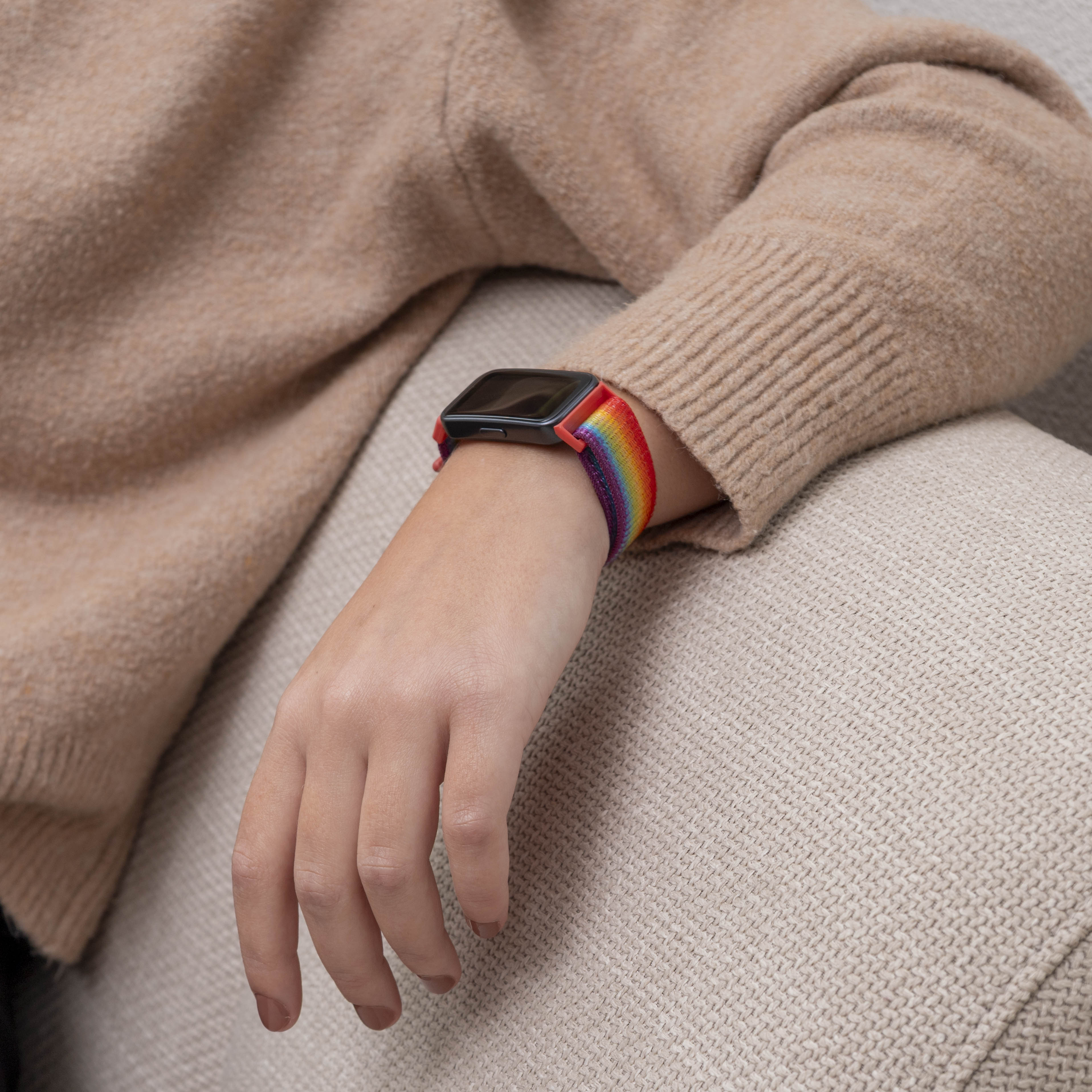 Correa nylon Huawei Band 10 (arcoíris)