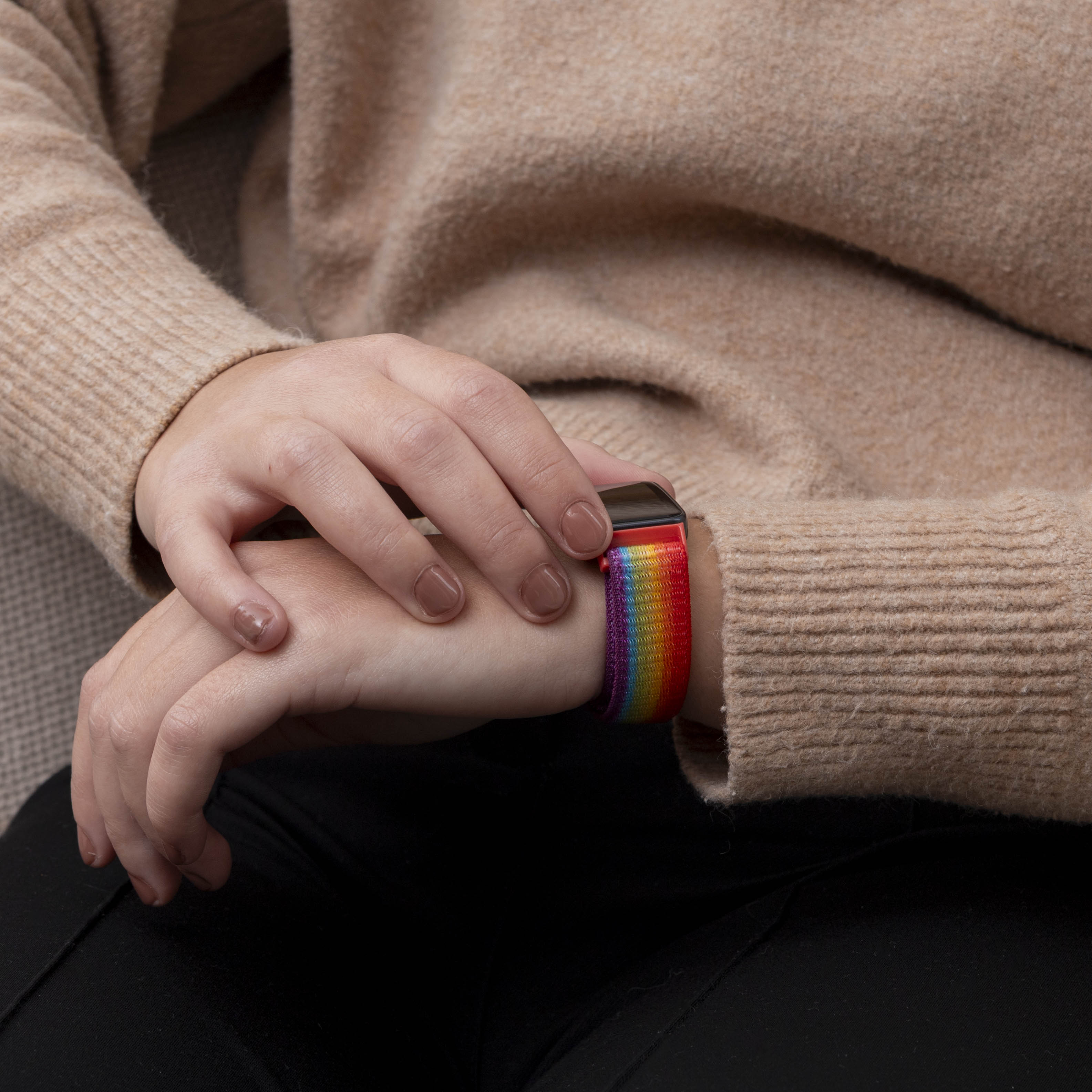 Correa nylon Huawei Band 10 (arcoíris)