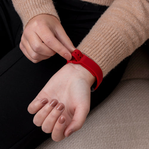 Silicone Strap, red, lifestyle photo