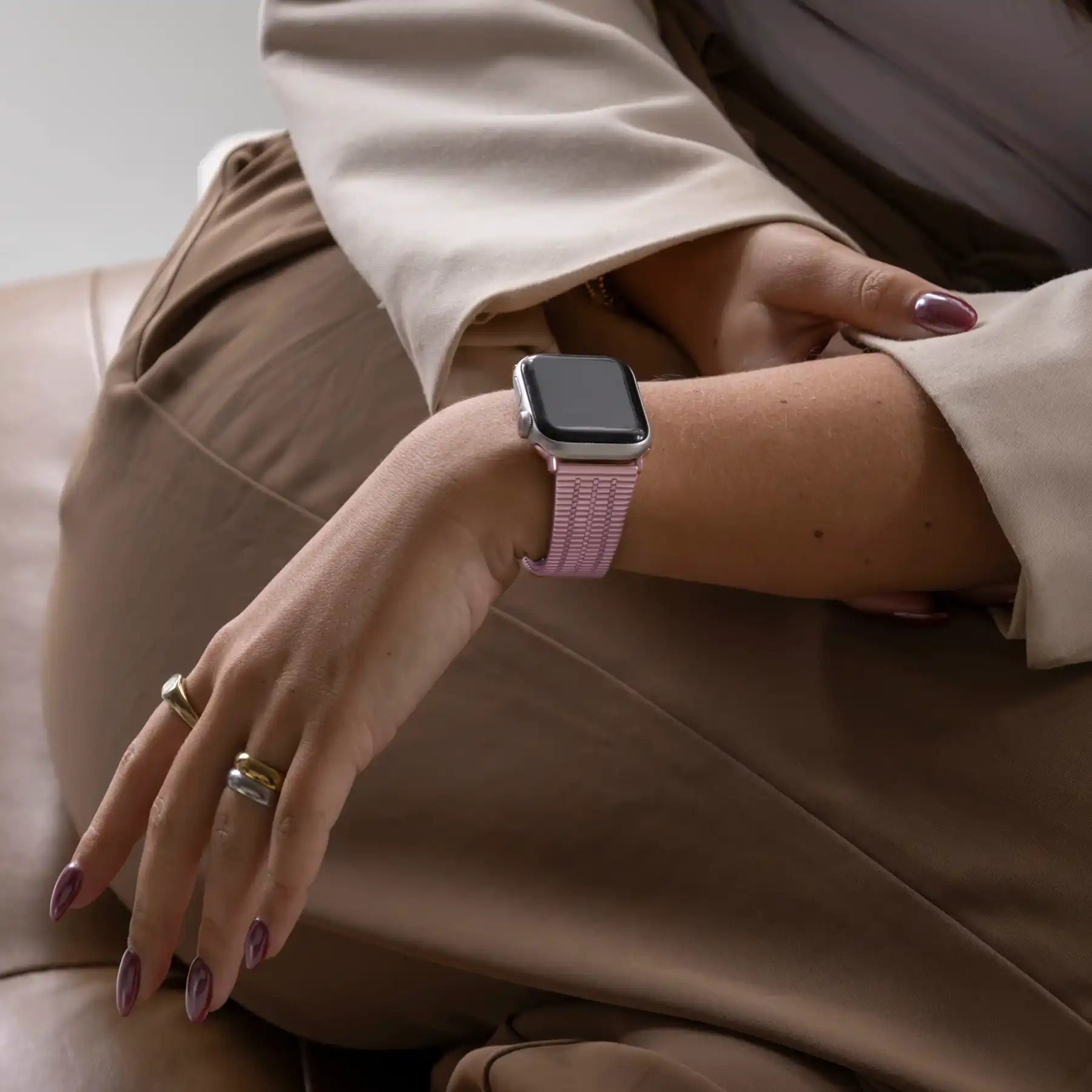 Correa acero inoxidable Apple Watch (rosa)