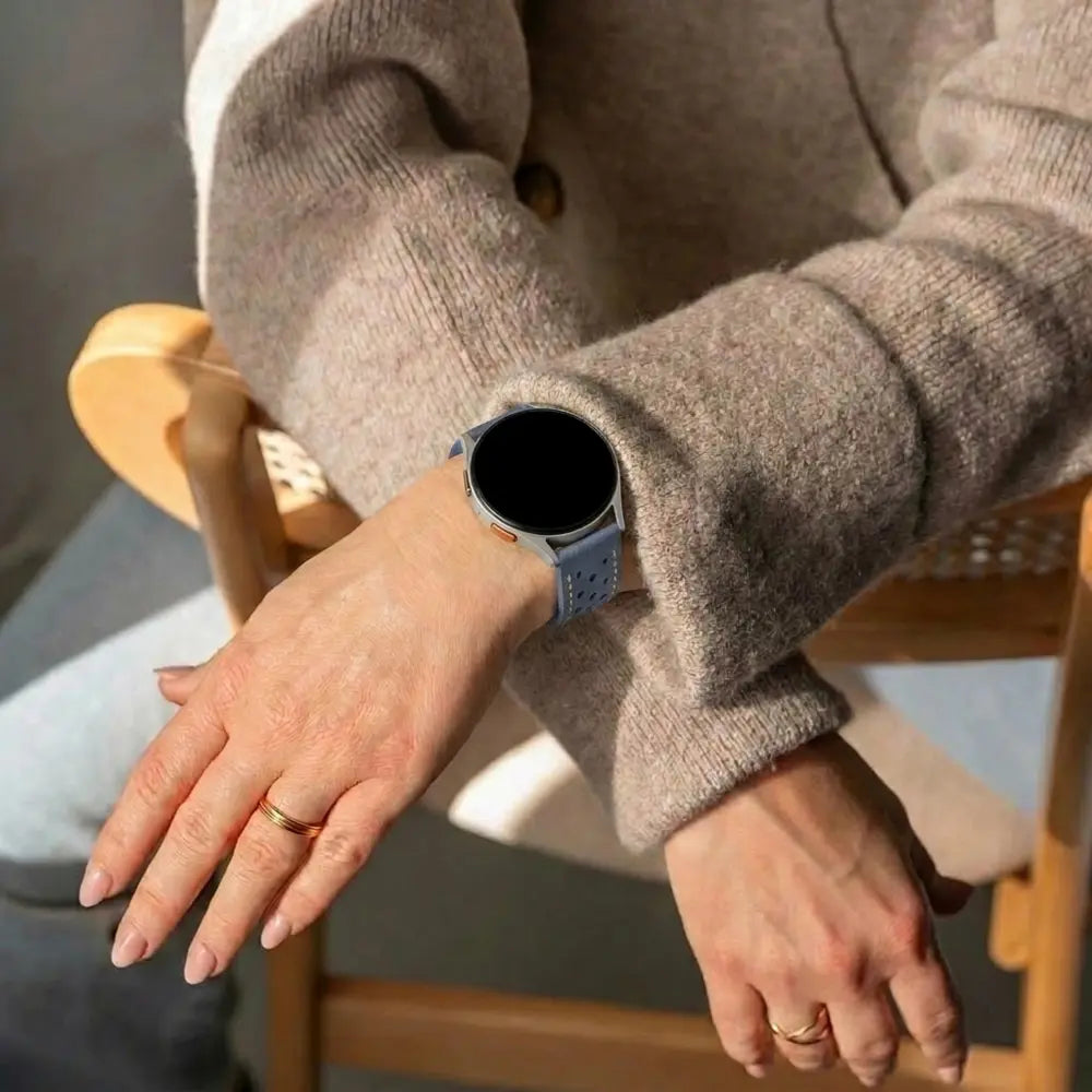 Correa cuero zephyr Amazfit Active 2 (azul)