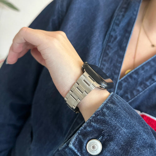 xoxo Wildhearts Correa acero fina Apple Watch (blanco estrella)