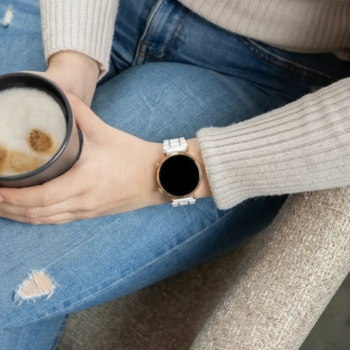 Huawei Watch GT 6 - 41mm keramiek bandje (wit/goud)