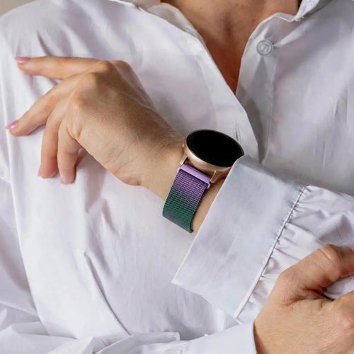 Samsung Galaxy Watch Active Milanese Strap (Purple-Green)