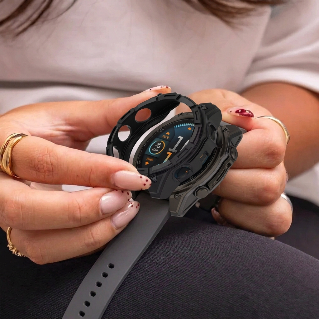 Funda TPU robusta Garmin Fenix 8 - 47mm AMOLED (negra)