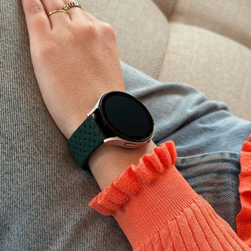 Withings Steel HR - 40mm Braided Silicone Strap (Dark Green)