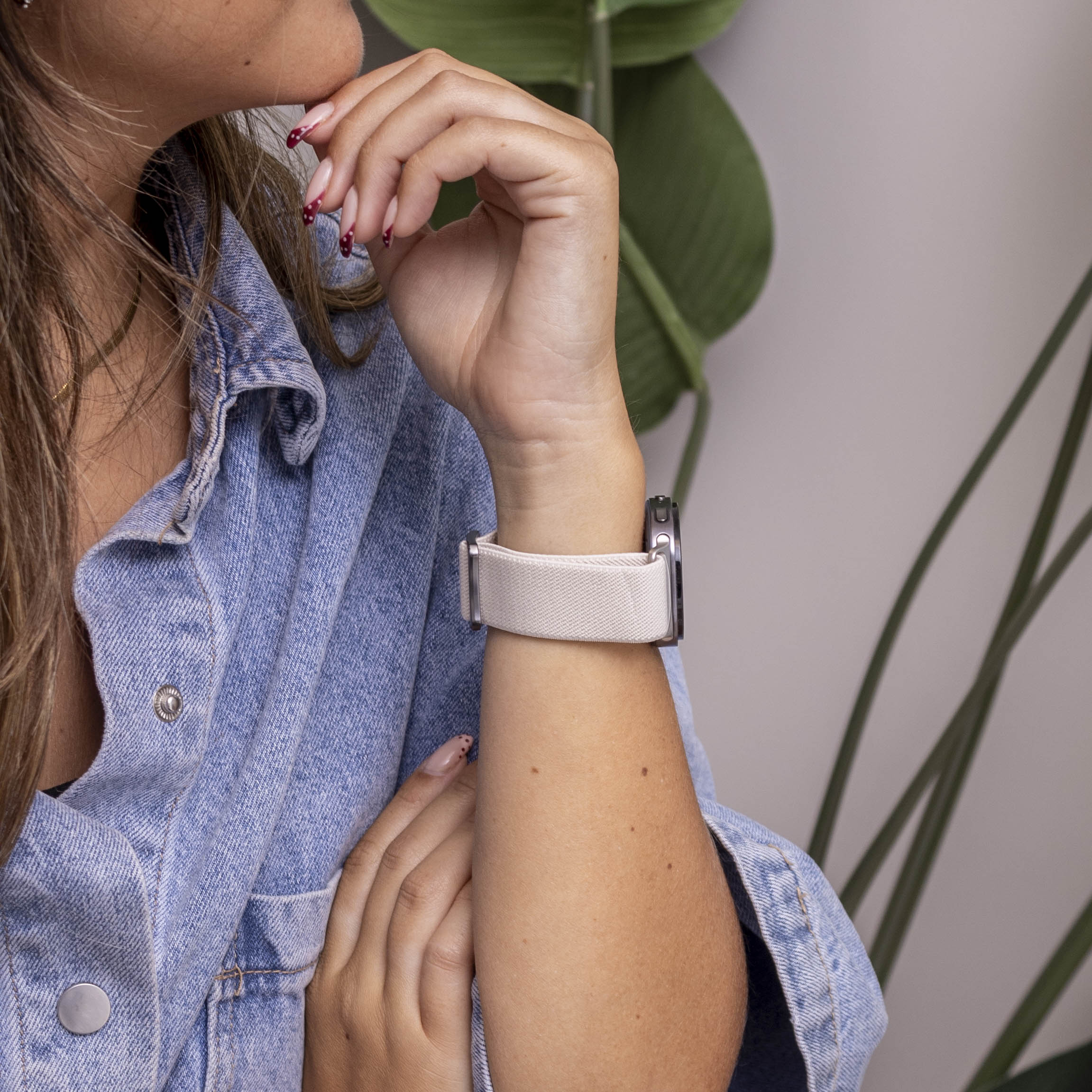 Correa elastica Samsung Galaxy Watch 8 - 44mm (blanco estrella)