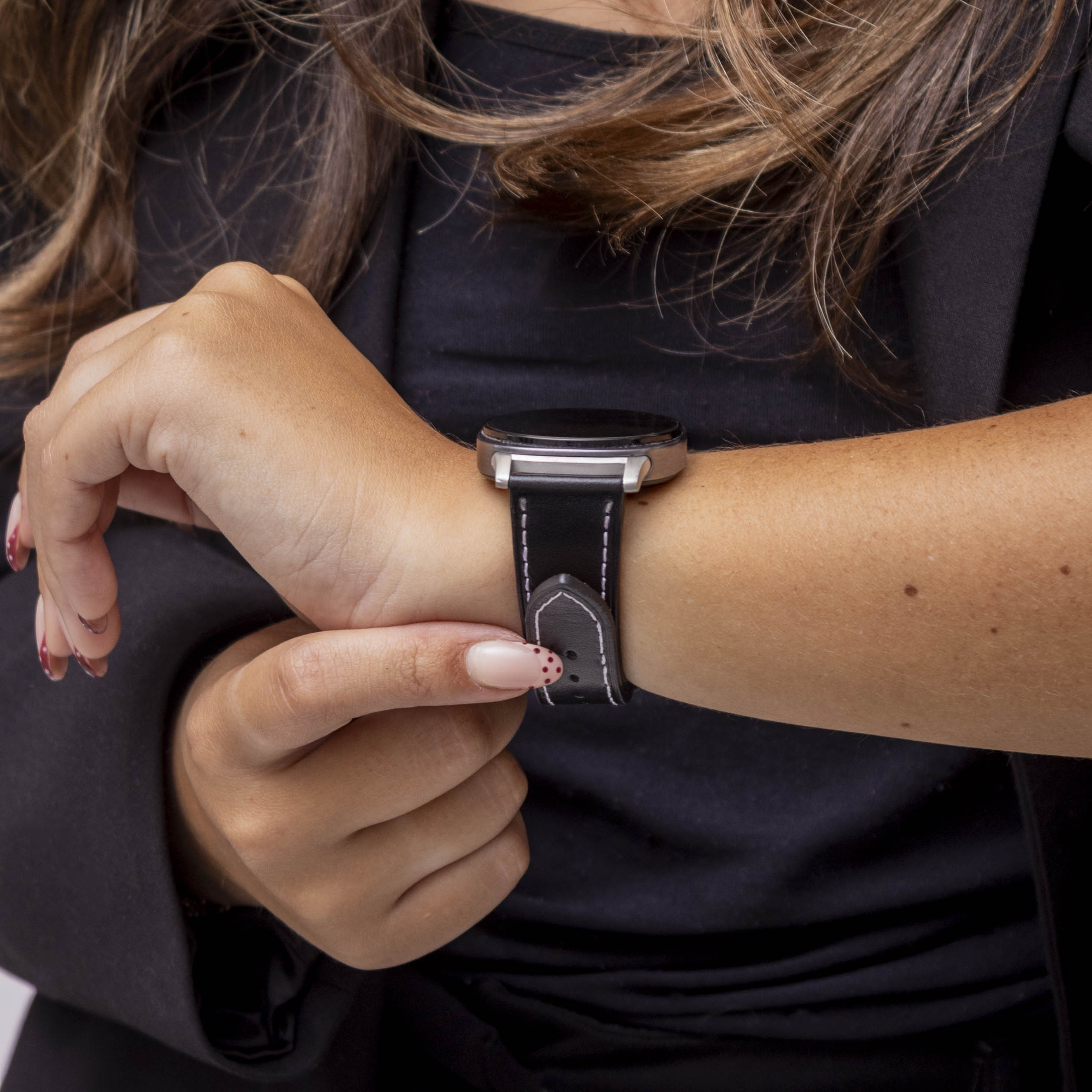 Correa cuero clasico Samsung Galaxy Watch 8 - 40mm (negro)