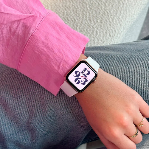 Silicone Strap 'Classic', white, lifestyle photo
