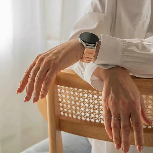 Correa scrunchie Samsung Galaxy Watch Active (beige)