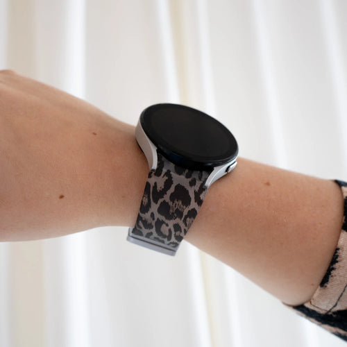 Correa brillan en la oscuridad D-Buckle Samsung Galaxy Watch 4 Classic 46mm leopardo