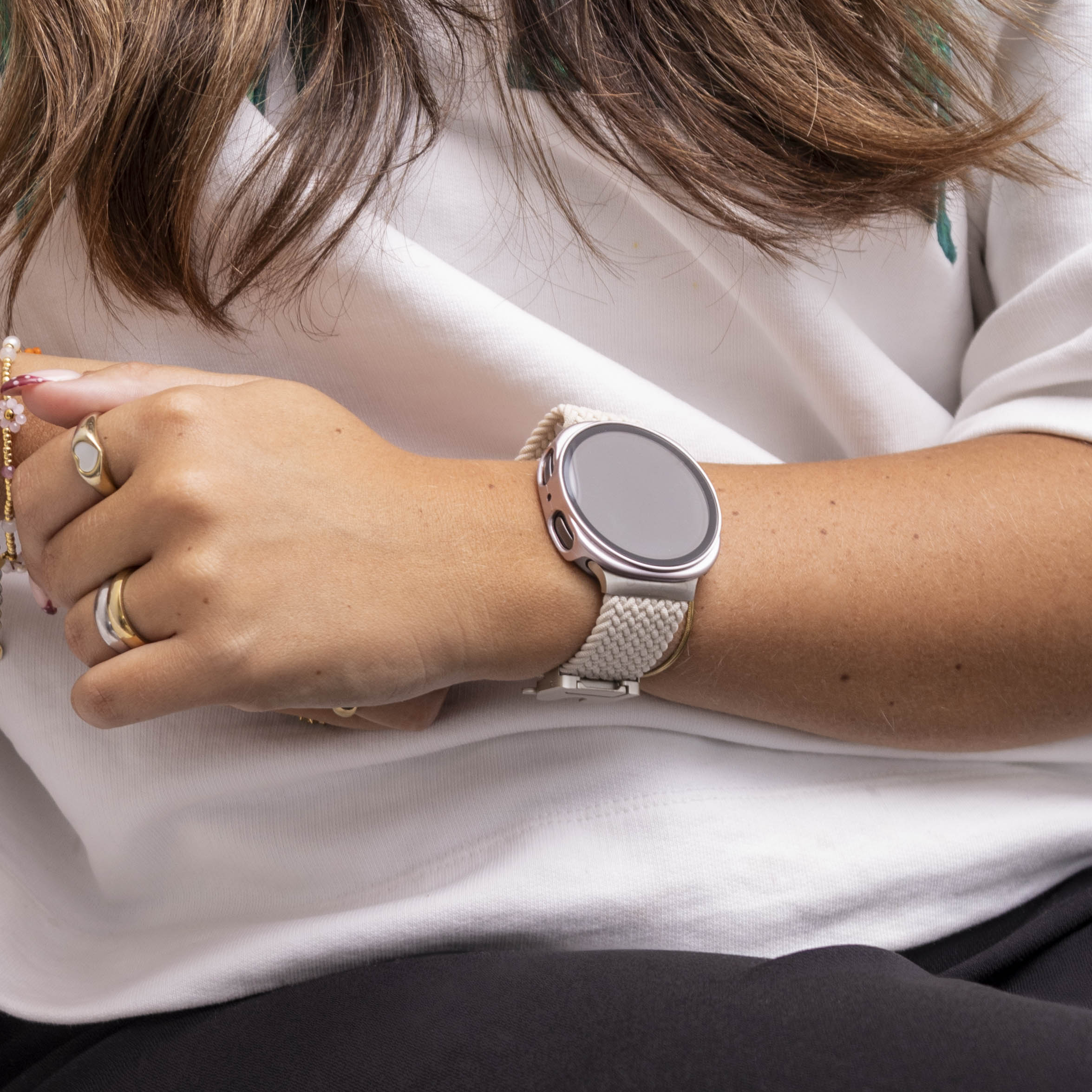 Funda con vidrio Samsung Galaxy Watch 8 - 40mm (rosa)