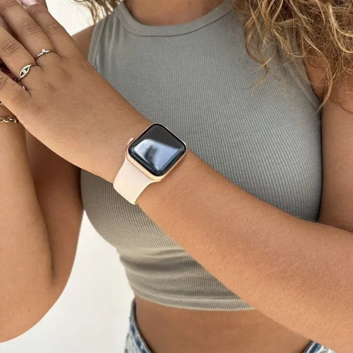 Silicone Strap, beige, lifestyle photo