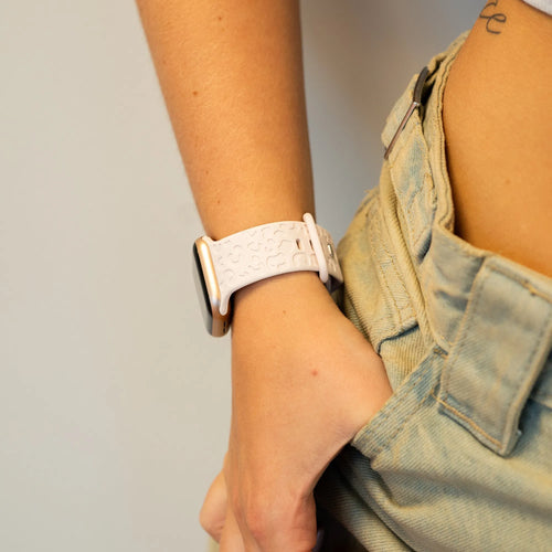 Silicone Strap Leopard Print, light pink, lifestyle photo