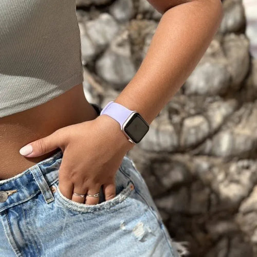 Silicone Strap, lilac, lifestyle photo