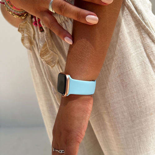 Silicone Strap, light blue, lifestyle photo