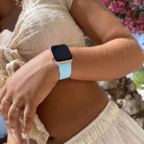 Silicone Strap, light blue, lifestyle photo