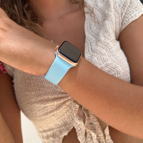 Silicone Strap, light blue, lifestyle photo