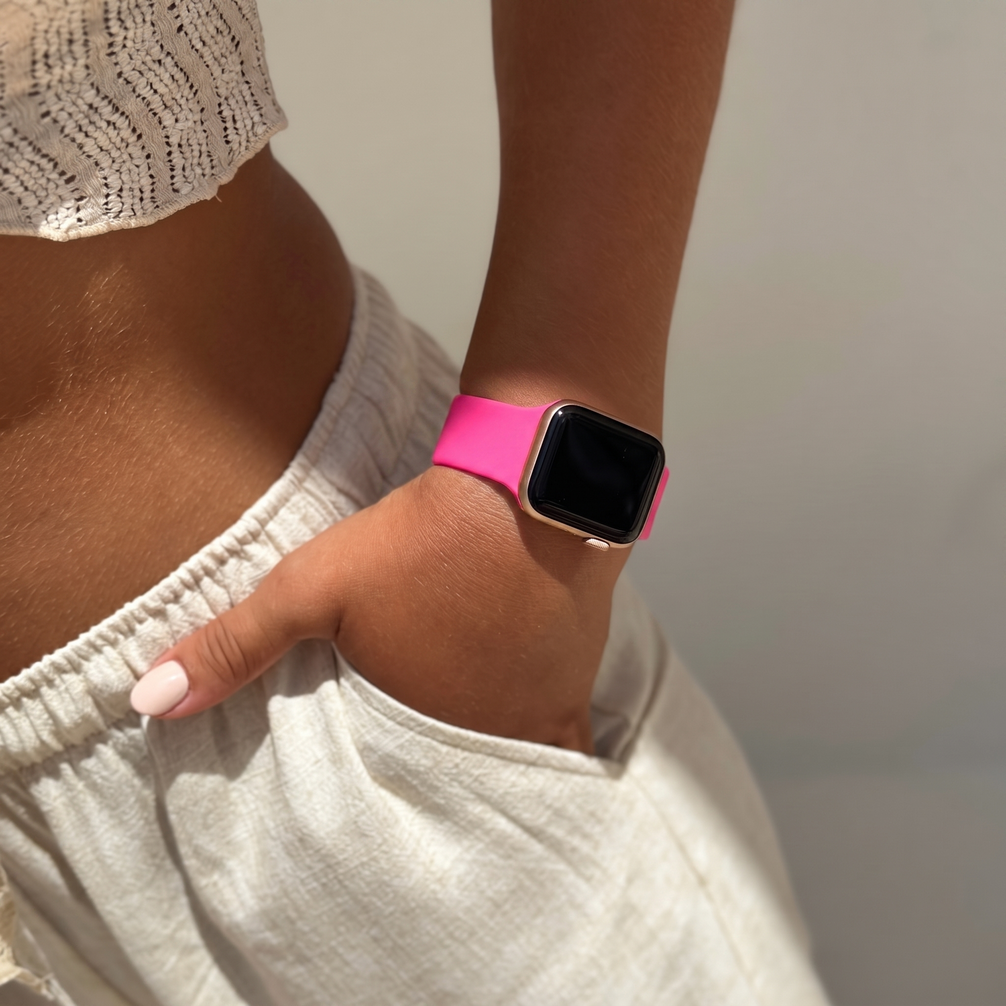 xoxo Wildhearts Correa silicona Apple Watch (rosa intenso)