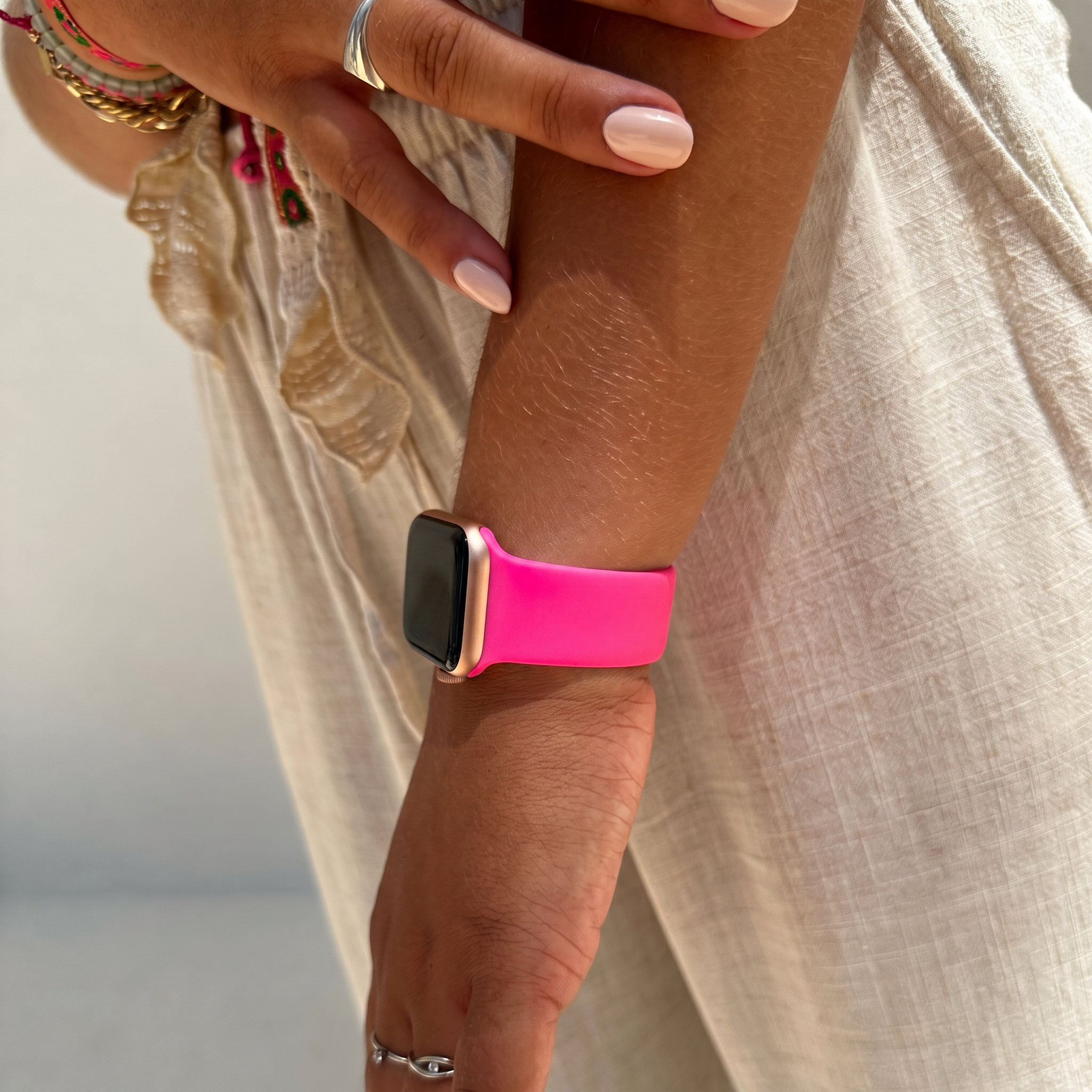 xoxo Wildhearts Correa silicona Apple Watch (rosa intenso)