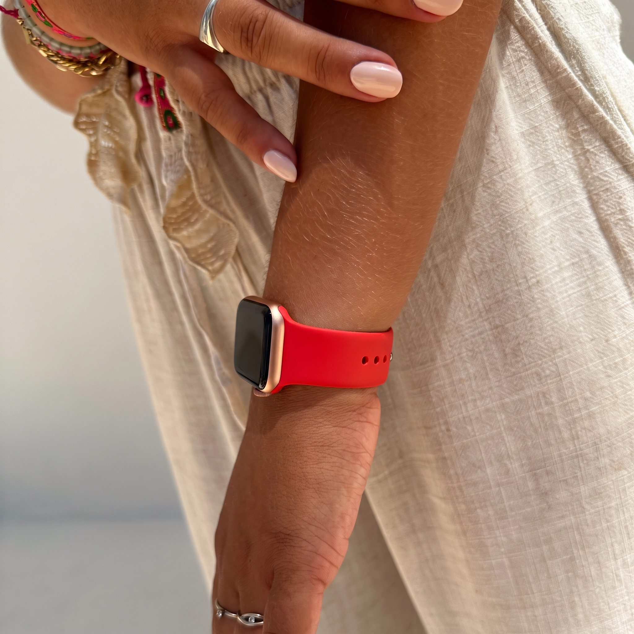 xoxo Wildhearts Correa silicona Apple Watch (rojo)