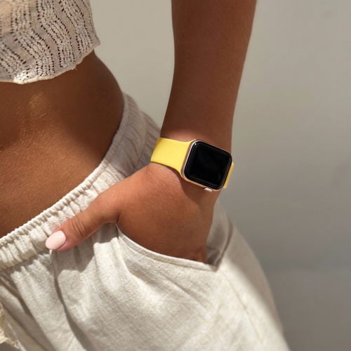 Silicone Strap, yellow, lifestyle photo
