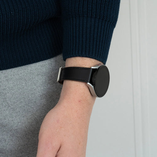 Bandz Correa cuero 'Deluxe' OnePlus Watch Lite (negro)