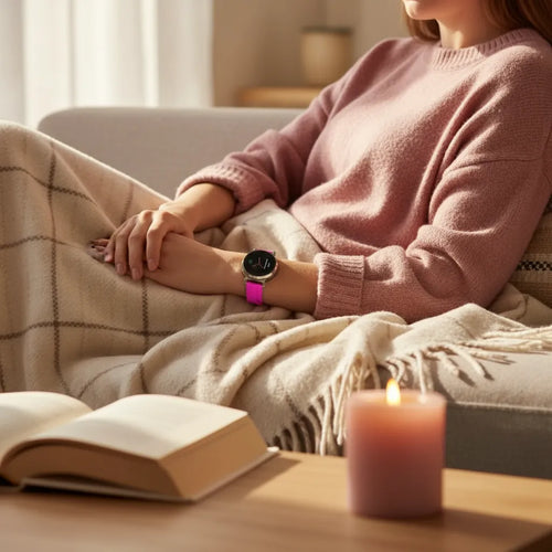 Silicone Strap, purple/red, lifestyle photo