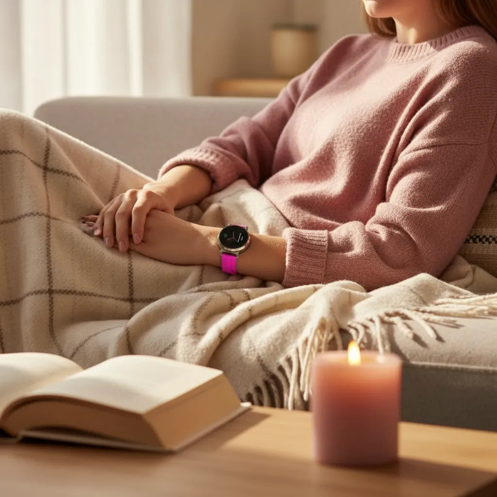 Pebble Round 2 - 14mm Silicone Strap (Purple/Red)