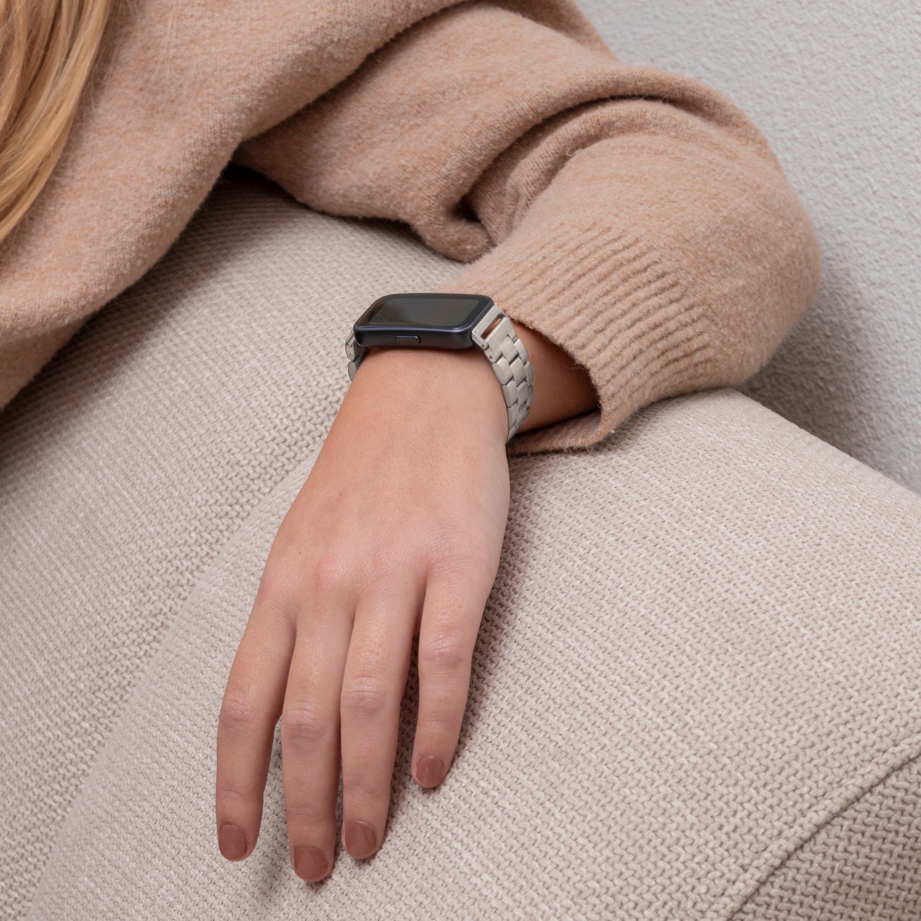 Correa acero Huawei Band 8 (plata)