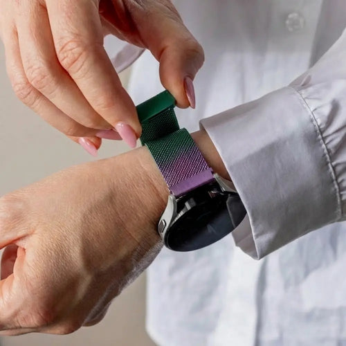 Samsung Galaxy Watch Active Milanese Strap (Purple-Green)