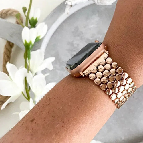 Steel Strap Hexagons, rose gold, lifestyle photo