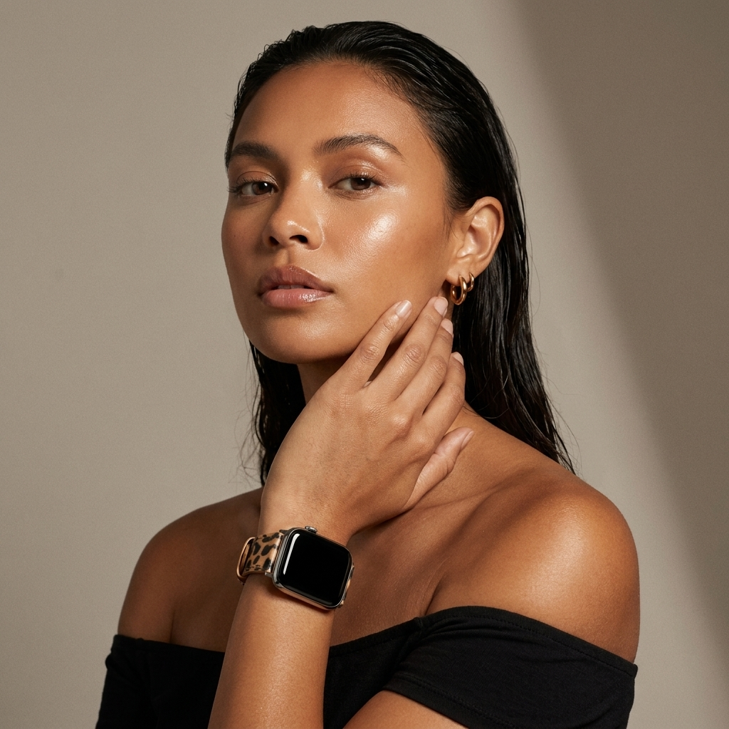 xoxo Wildhearts Correa cuero Apple Watch (Leopardo)